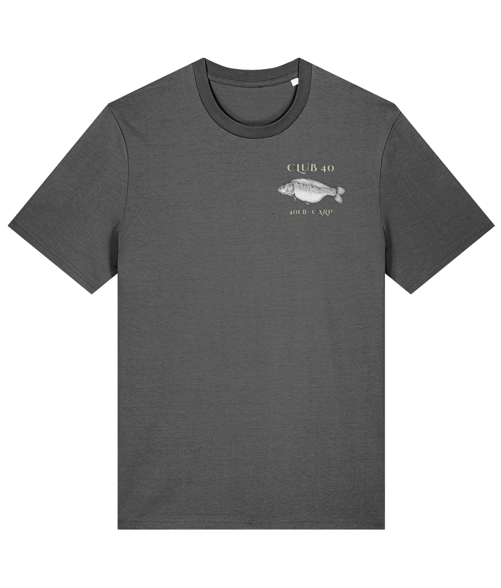 Club 40 – 40lb+ Carp Fishing Crest T-Shirt - Image 3