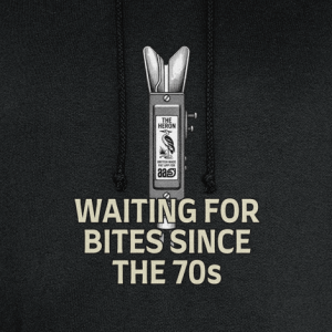 Heron Bite Indicator “Waiting For Bites Since The 70s” Fishing Hoodie