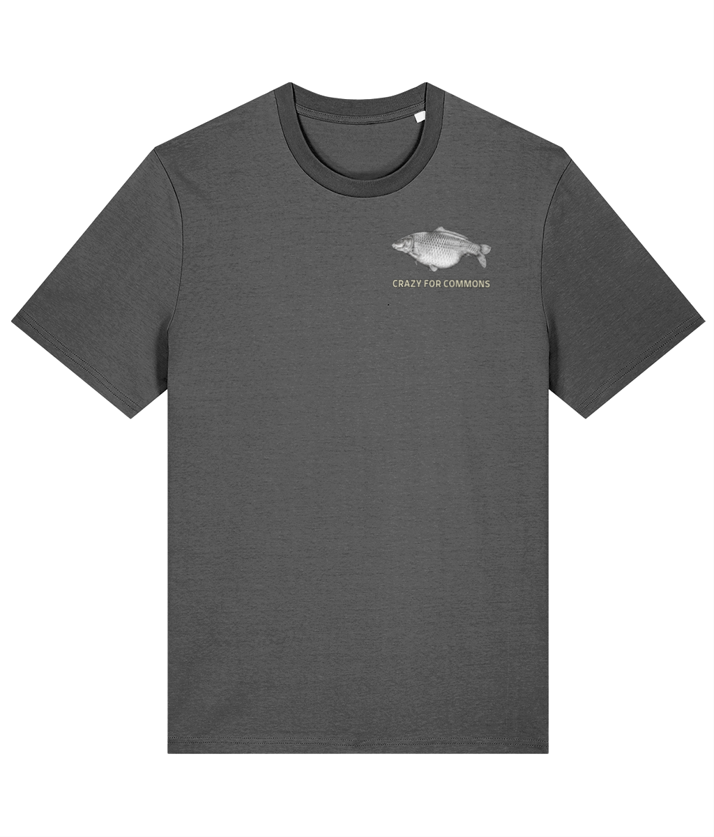 Crazy for Commons Crest Logo Carp Fishing T-Shirt - Image 3