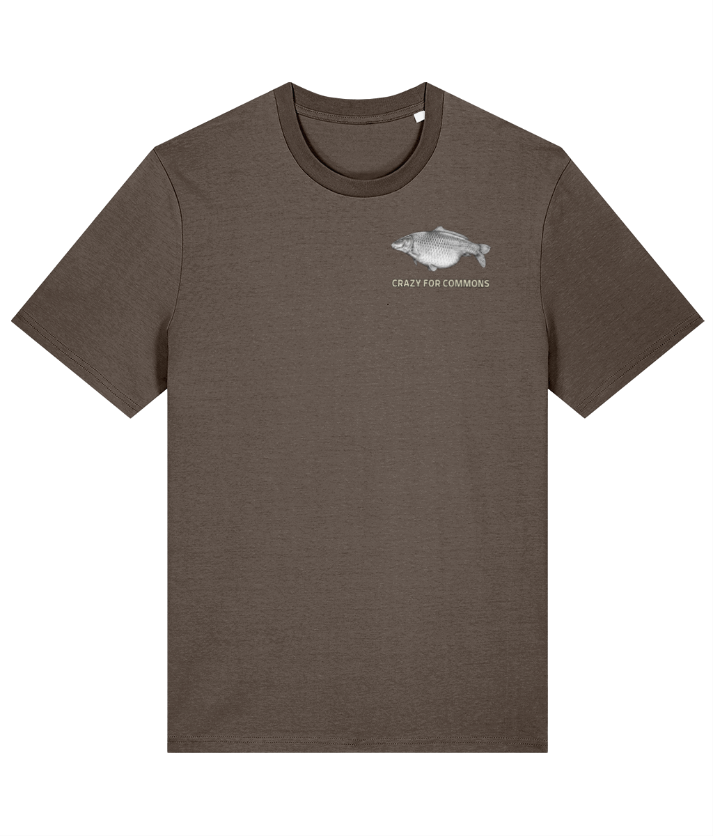 Crazy for Commons Crest Logo Carp Fishing T-Shirt - Image 6