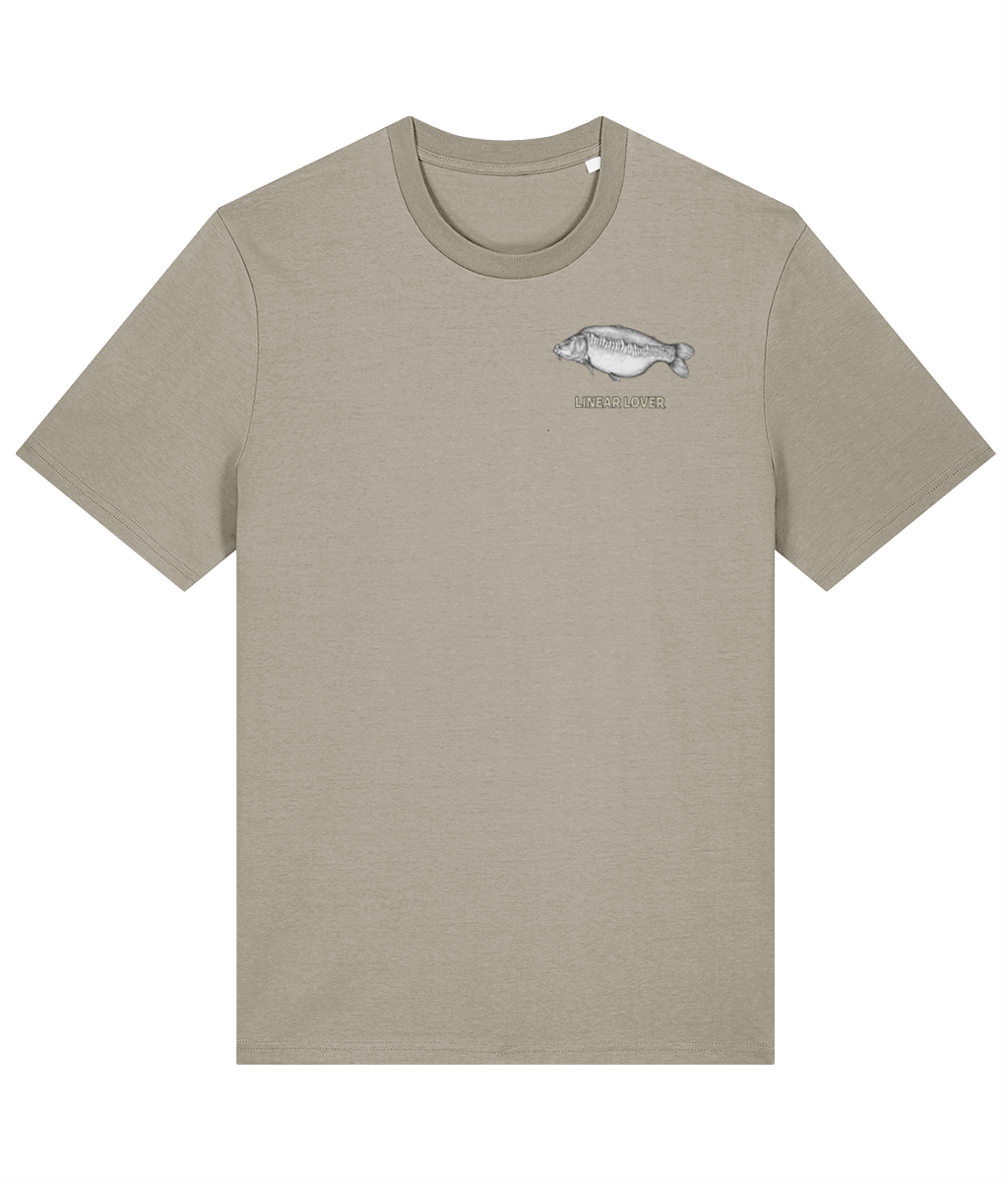 “Linear Lover” Linear Mirror Crest Logo Carp Fishing T-Shirt - Image 7