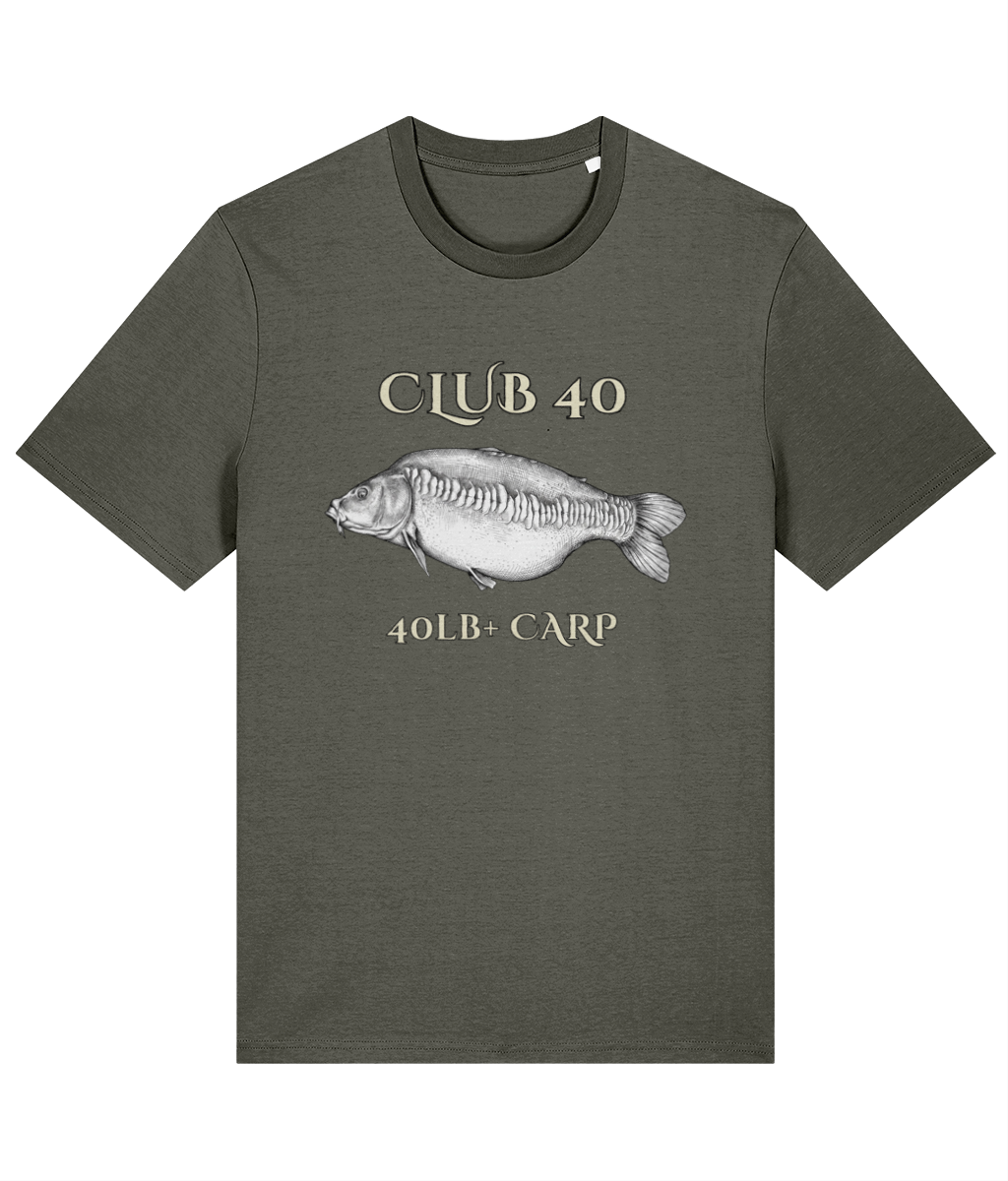 Club 40 – 40lb+ Carp Fishing T-Shirt - Image 5