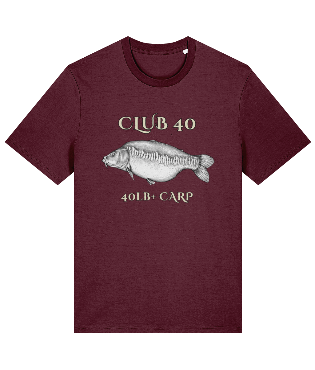 Club 40 – 40lb+ Carp Fishing T-Shirt - Image 4