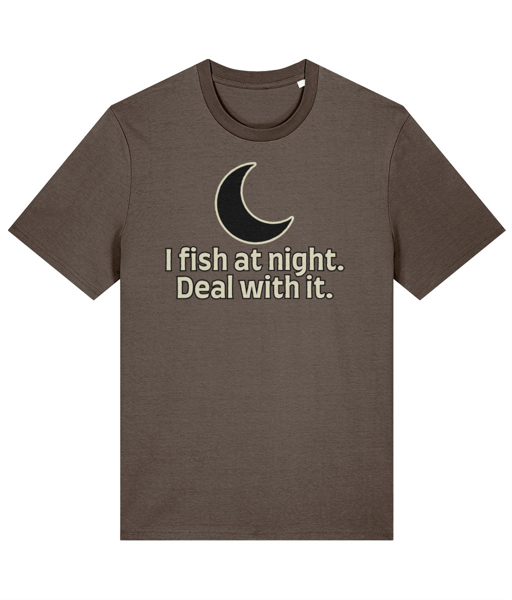 "I Fish At Night. Deal With It." — Carp Fishing T-Shirt - Image 5