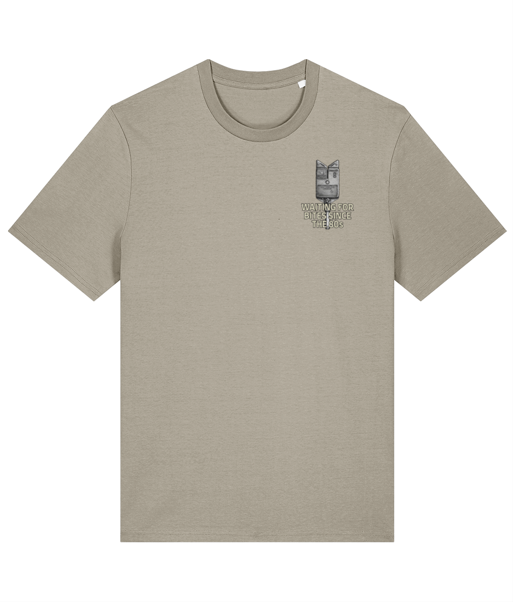 Optonic “Waiting For Bites Since The 80s” Crest Logo Fishing T-Shirt - Image 7