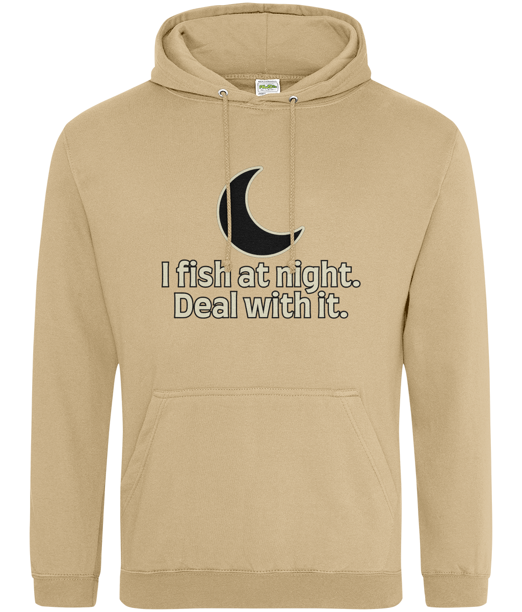 “I Fish At Night. Deal With It.” — Carp Fishing Hoodie - Image 7
