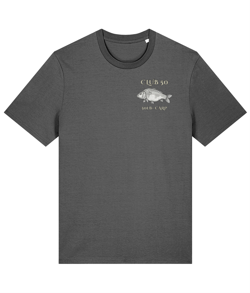 Club 50 – 50lb+ Carp Fishing Crest T-Shirt - Image 3