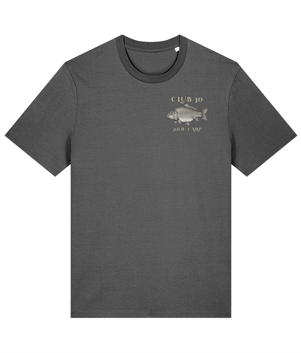 Club 30 – 30lb+ Carp Fishing Crest T-Shirt - Image 3