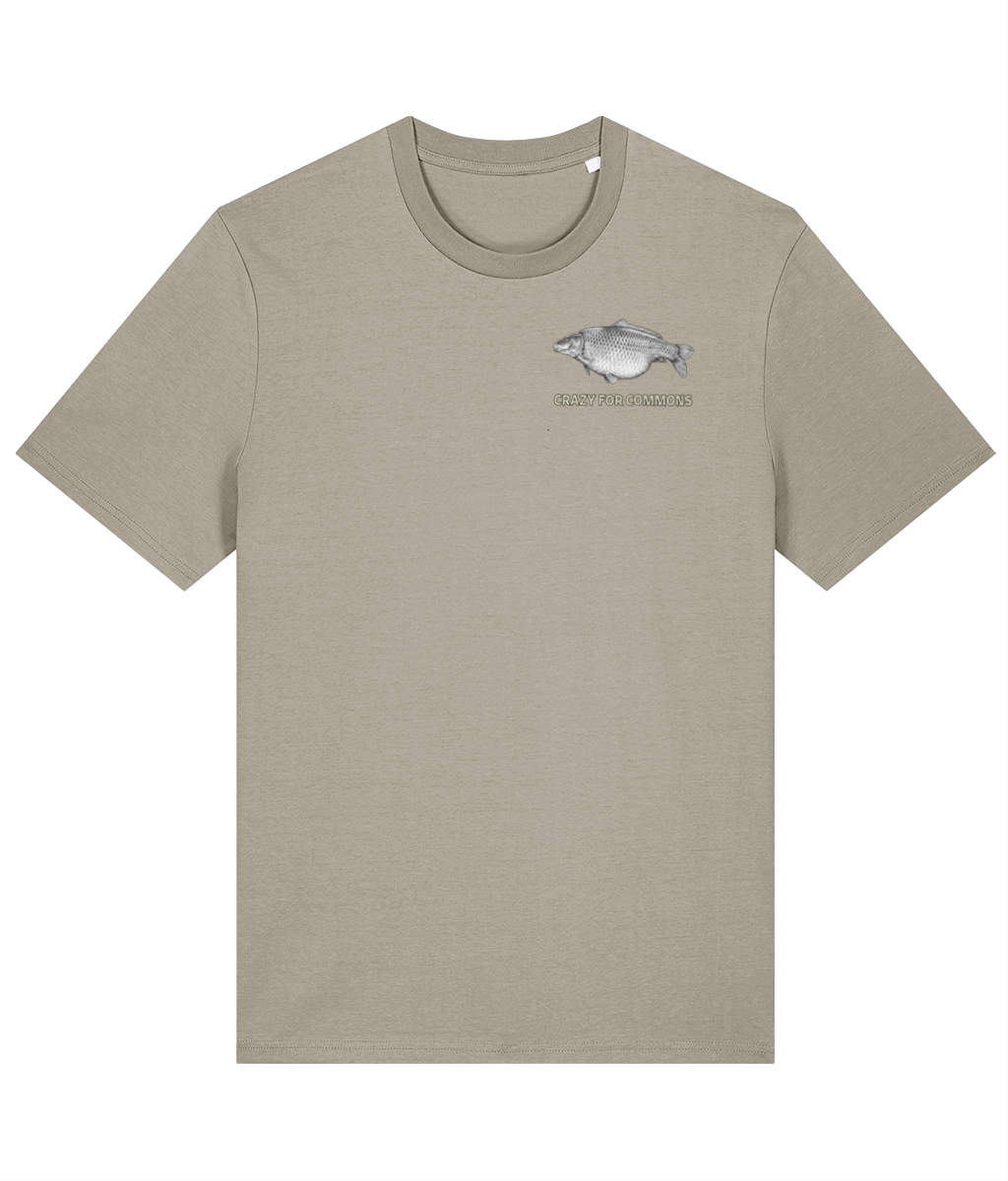 Crazy for Commons Crest Logo Carp Fishing T-Shirt - Image 7