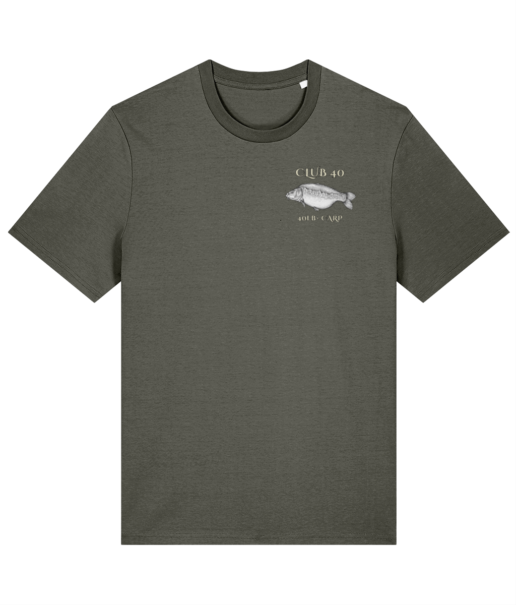 Club 40 – 40lb+ Carp Fishing Crest T-Shirt - Image 5