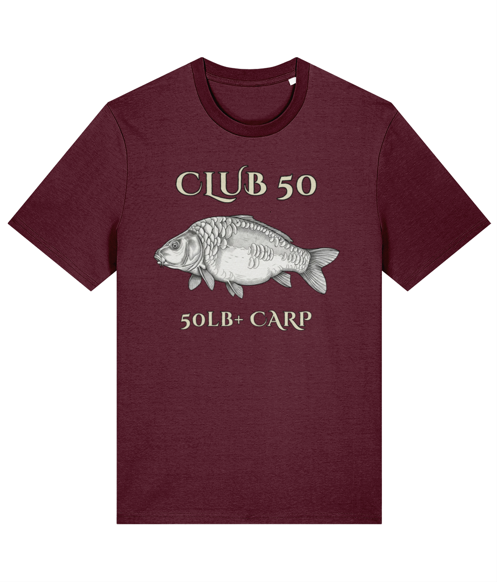 Club 50 – 50lb+ Carp Fishing T-Shirt - Image 4