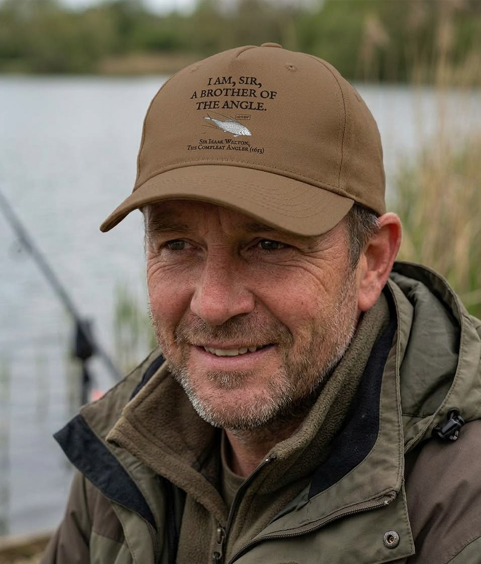 I Am Sir a Brother of the Angle – Izaak Walton Quote Fishing Cap