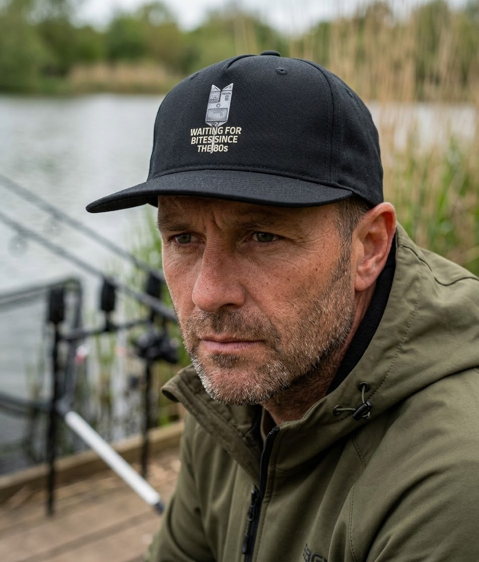 Optonic Bite Alarm "Waiting For Bites Since The 80s" Fishing Cap