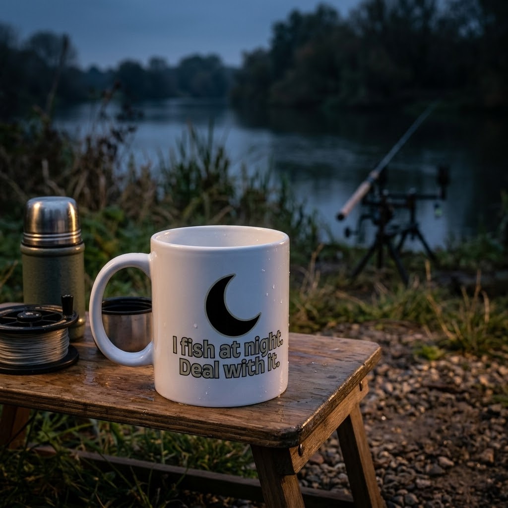 “I Fish At Night. Deal With It.” — Fishing Mug
