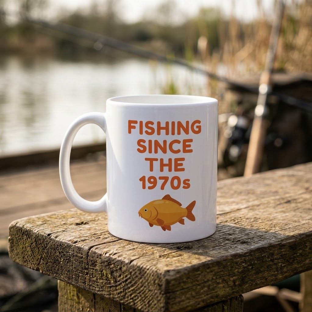 "Fishing Since The 1970s" Retro Angling Mug