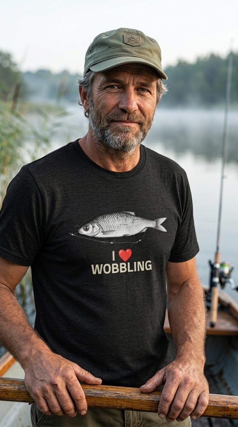 I ❤️ Wobbling – Pike Angler's T-Shirt