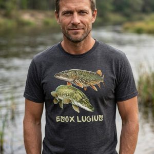 ESOX LUCIUS – Pike Illustration T-Shirt | Angling Gift for Pike Anglers