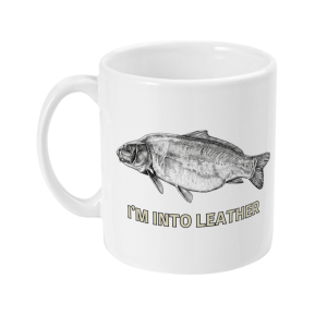 “I’m Into Leather” Leather Carp Fishing Mug