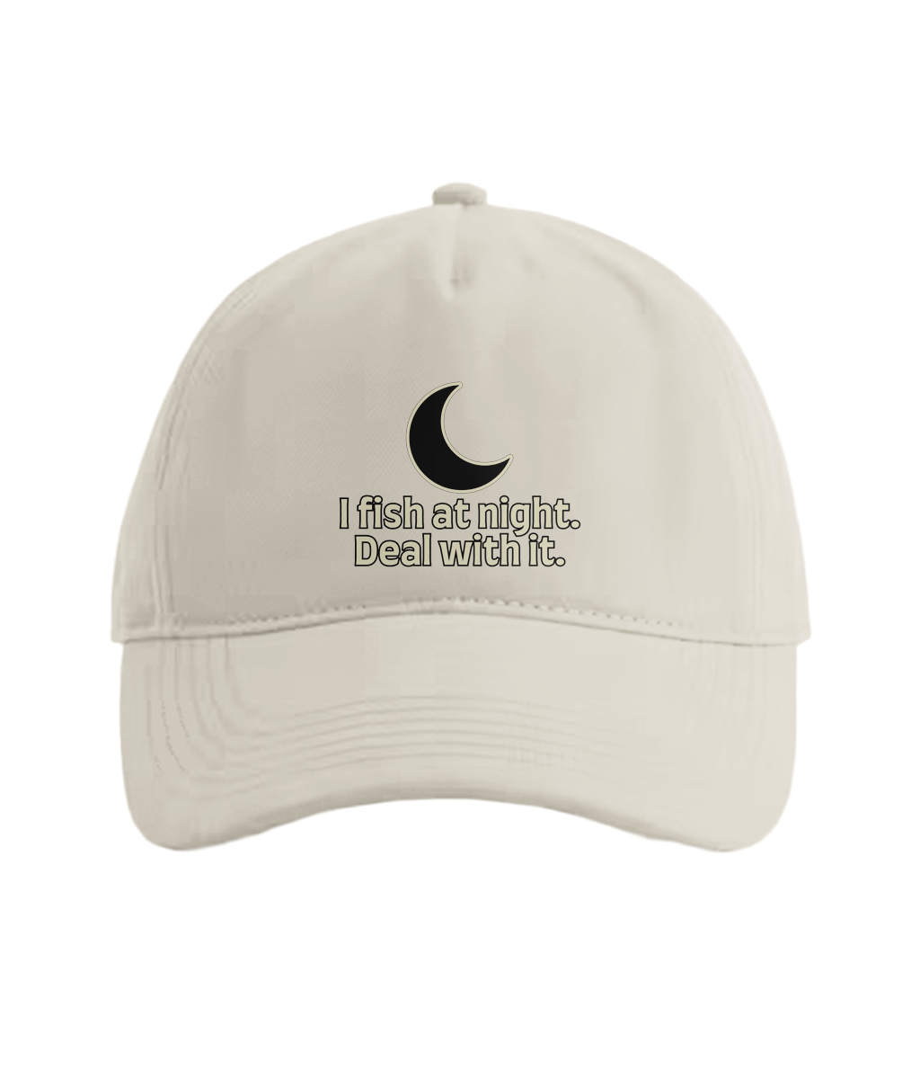 “I Fish At Night. Deal With It.” — Fishing Cap - Image 3
