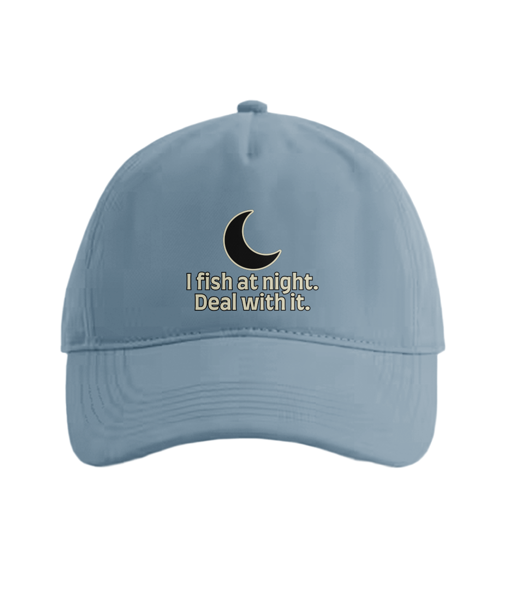 “I Fish At Night. Deal With It.” — Fishing Cap - Image 5
