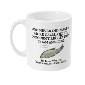 "God Never Did Make a More Calm, Quiet, Innocent Recreation Than Angling" – Izaak Walton Quote Fishing Mug