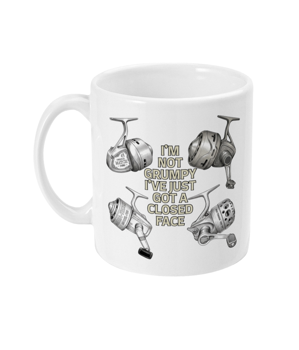 "I'm Not Grumpy" Closed Face Reel Fishing Mug - Image 2